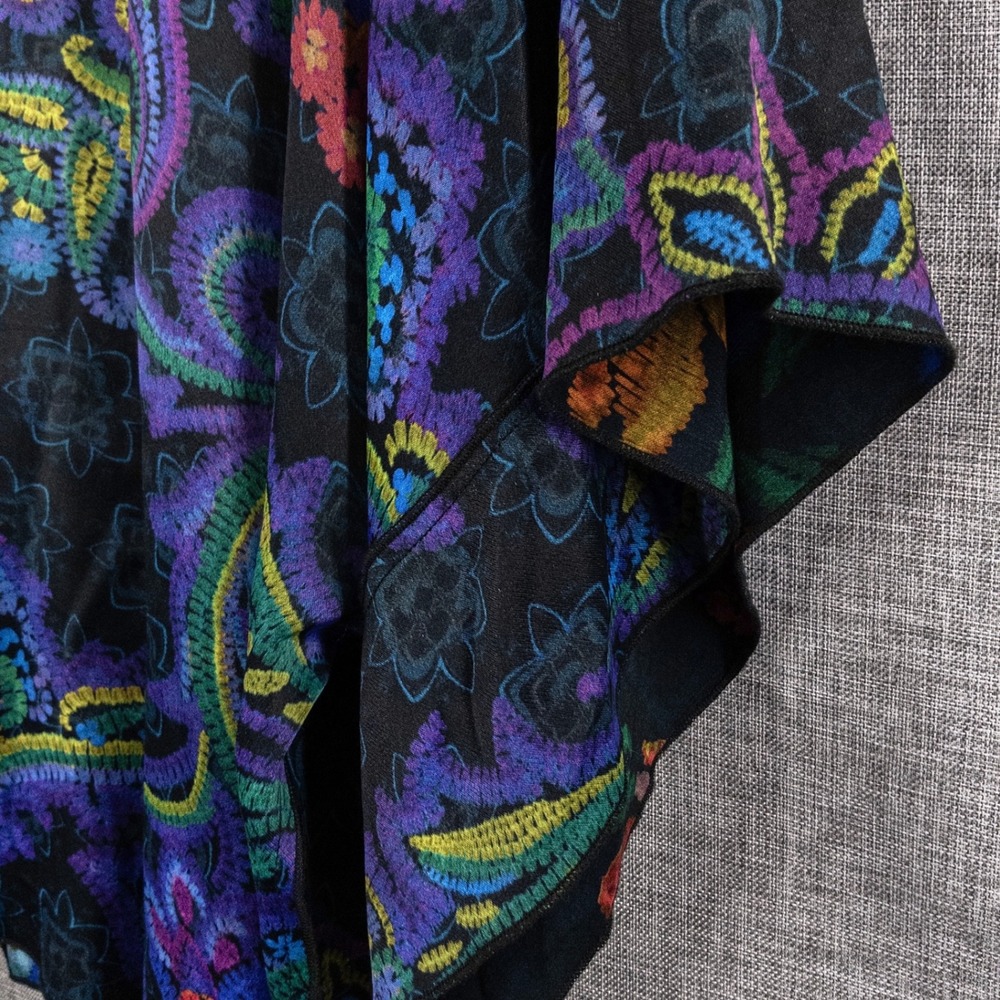 Johnny Was Reversible Flow Shrug Women XL Paisley Floral Boho Blouse - Picture 11 of 11